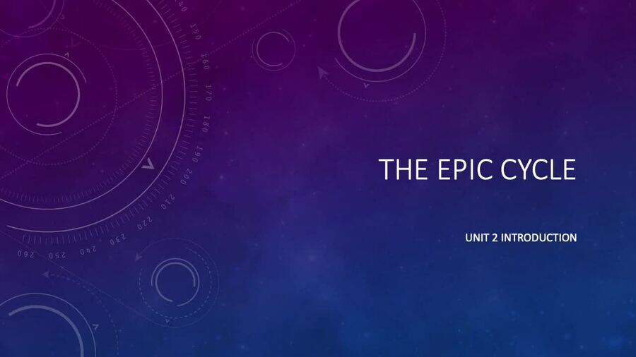 Epic Cycle Lecture Part 1