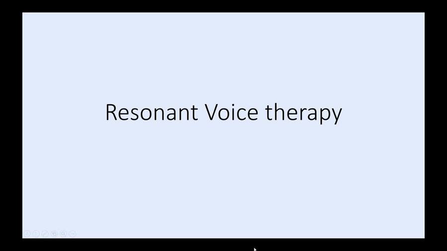 Resonant voice therapy