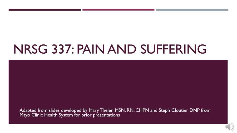 Pain Introduction