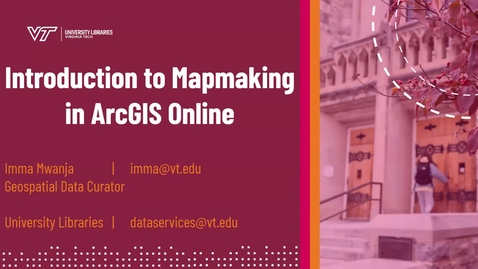 Thumbnail for Introduction to Mapmaking in ArcGIS Online (20240416)