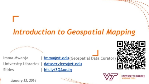 Thumbnail for Introduction to Geospatial Mapping Workshop (20240123)