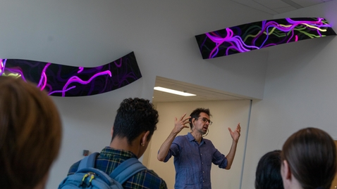 Thumbnail for Madrid artist creates, installs artwork for Moss Arts Center lobby