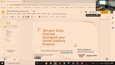 Thumbnail for entry Tell Your Story: Find and Distinguish your Online Scholarly Presence