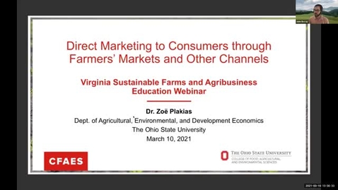 Thumbnail for Direct marketing to consumers through farmers' markets and other channels
