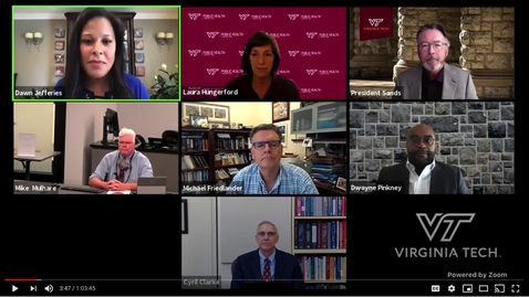 Thumbnail for Tim Sands stresses best practices ahead of student return to campus