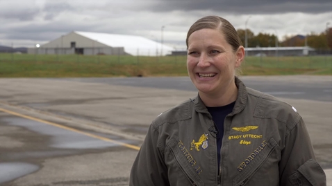 Thumbnail for entry Alumna returns to campus with Lane Stadium flyover