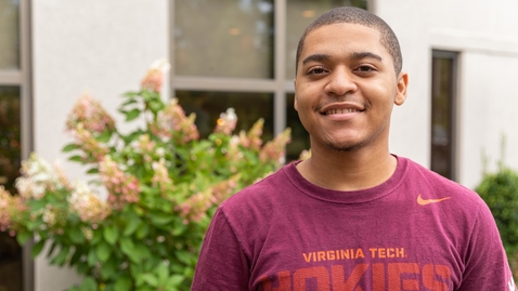 Thumbnail for entry First-year Jaedun Wilson looks forward to years at Virginia Tech