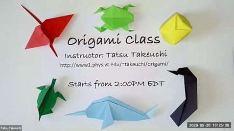 Thumbnail for Origami Class 08 (May 30, 2020)