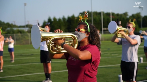 Thumbnail for entry Marching Virginians find ways to safely perform during COVID