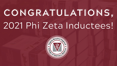Thumbnail for entry Phi Zeta honor society induction of DVM candidates, 2021