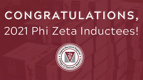 Thumbnail for Phi Zeta honor society induction of DVM candidates, 2021