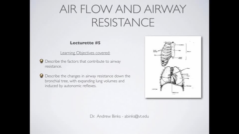 Thumbnail for Airway flow and Airway resistance (Ch5)