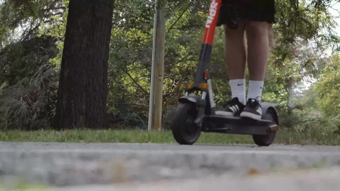 Thumbnail for entry  E-scooters return to Virginia Tech providing opportunities for research, alternative transportation