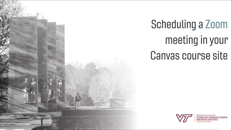 Thumbnail for Scheduling a Zoom meeting in Canvas