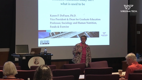 Thumbnail for HokieTalks: 3 I's = T: 21st century graduate education isn’t what it used to be