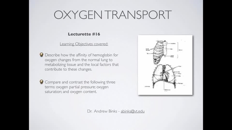 Thumbnail for Gas transport: Oxygen transport (Ch 16)