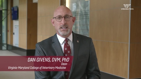 Thumbnail for Dean M. Daniel Givens joins the veterinary college at Virginia Tech