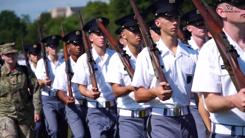 Thumbnail for entry First-Year cadets take part in annual parade