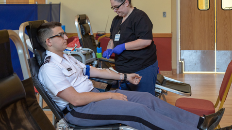 Thumbnail for entry Virginia Tech Corps of Cadets hosts blood drive