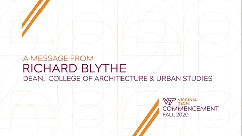Thumbnail for CAUS Dean's Message for Fall 2020 Commencement
