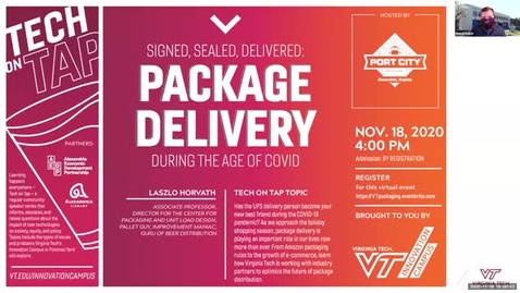 Thumbnail for entry Tech on Tap: Signed, sealed, delivered: Package delivery during the age of COVID