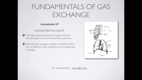 Thumbnail for Fundamentals of Gas Exchange (Ch7)