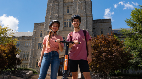 Thumbnail for entry Virginia Tech rolls out electric scooters for pilot research