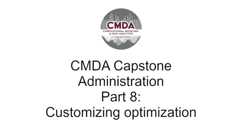 Thumbnail for Customizing optimization - Capstone admin part 8