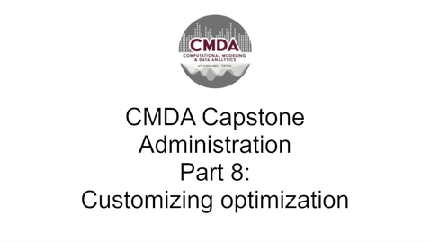 Thumbnail for entry Customizing optimization - Capstone admin part 8