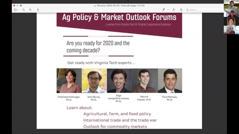 Thumbnail for entry Ag Policy &amp; Market Outlook Forum (April 2, 2020)