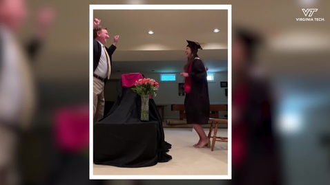 Thumbnail for Graduates of the Class of 2020 share home commencement ceremonies for #HokieGrad