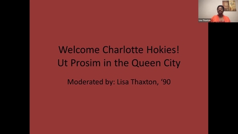 Thumbnail for entry Charlotte Hokies Ut Prosim in the Queen City