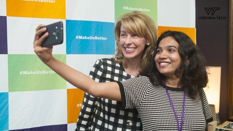 Thumbnail for entry Leanne Caret shares experience, insight with Virginia Tech students 