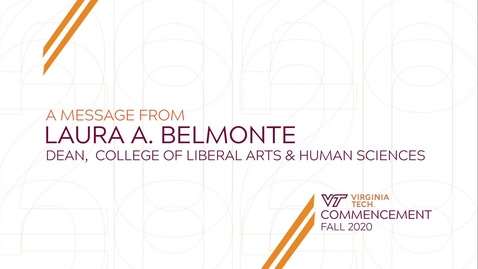 Thumbnail for Commencement Message from Dean Laura Belmonte