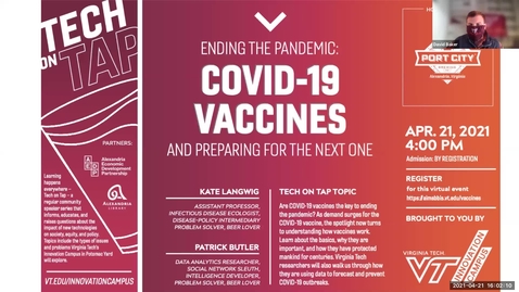 Thumbnail for Tech on Tap: Ending the pandemic: COVID-19 vaccines and preparing for the next one