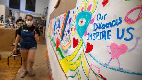 Thumbnail for Students organize HokiePRIDE community mural event