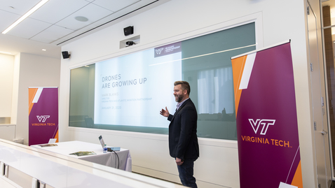 Thumbnail for Mark Blanks on drone research at Virginia Tech