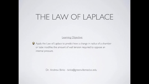 Thumbnail for entry The Law of Laplace