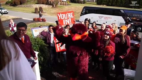 Thumbnail for entry Virginia Tech surprises students with offers of admission