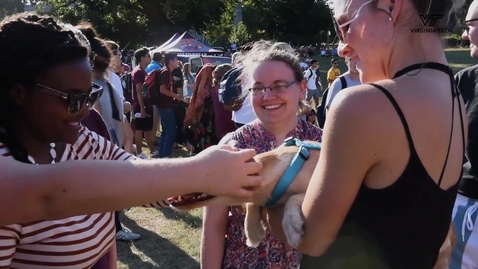 Thumbnail for entry Students attend 2019 Gobblerfest on the Drillfield