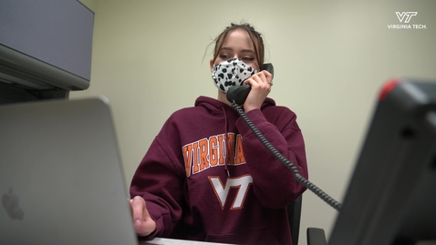 Thumbnail for Students answer calls for Virginia Tech's COVID-19 helpline