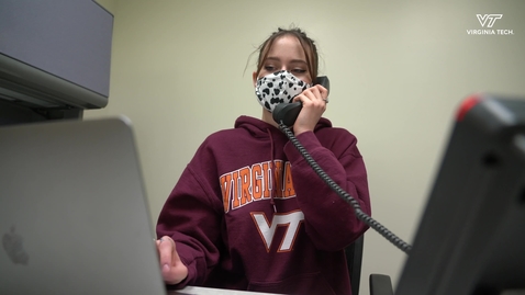 Thumbnail for entry Students answer calls for Virginia Tech's COVID-19 helpline