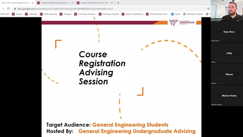 Thumbnail for entry Fall 2023 Course Registration Information Session Recording