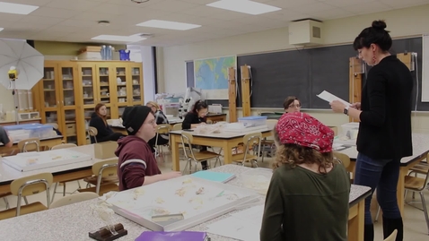 Thumbnail for Michelle Stocker - fossil day in the Department of Geosciences