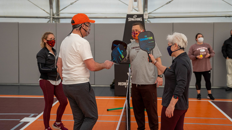 Thumbnail for Presidents Pickleball match showcases the new Rec Sports Field House