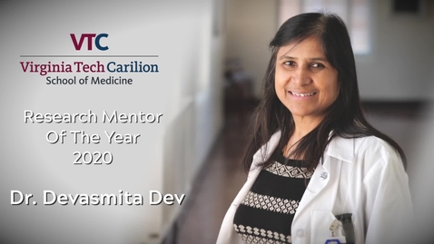 Thumbnail for 2020 VTCSOM Research Mentor Award
