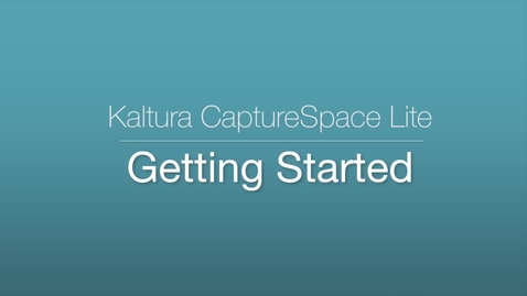 Thumbnail for CaptureSpace Lite - Getting Started