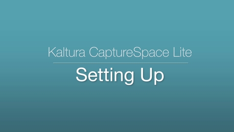 Thumbnail for CaptureSpace Lite - Settings