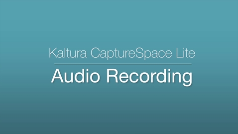 Thumbnail for CaptureSpace Lite - Audio Recording