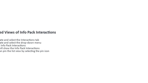 Thumbnail for Filtered Views of Info Pack Interactions